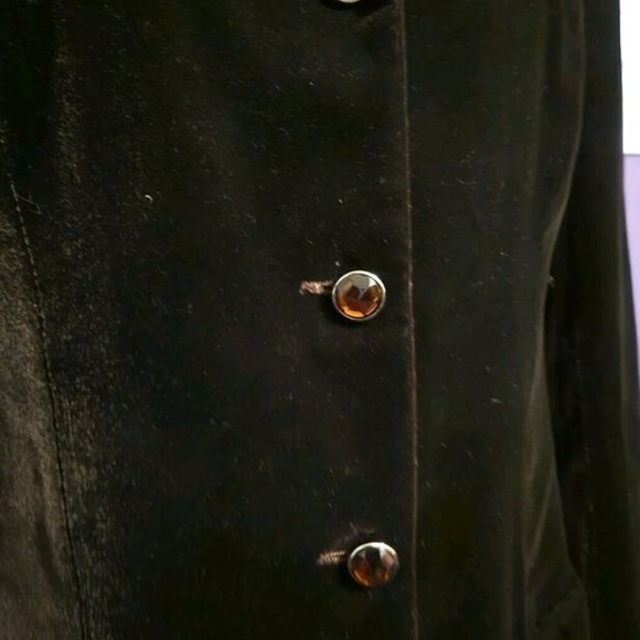 Valentino Miss V Vintage 2 pc Deep Purple Velvet Elegant Pant Suit Size US 10/12 - Picture 6 of 14